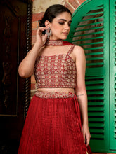 Zardosi Crushed Ghagra Set